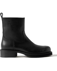 Acne Studios - Besare Logo-debossed Leather Boots - Lyst