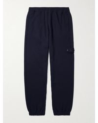 Stone Island - Ghost Tapered Wool And Cotton-Blend Jersey Sweatpants - Lyst