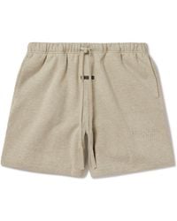 Fear Of God - Wide-Leg Logo-Appliquéd Cotton-Blend Jersey Drawstring Shorts - Lyst