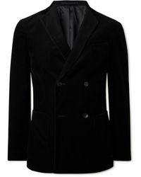 MR P. - Double Breasted Cotton And Cashmere-blend Corduroy Blazer - Lyst
