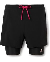 District Vision - Layered Straight-Leg Logo-Print Shell And Stretch Recycled-Jersey Shorts - Lyst