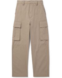 Bottega Veneta - Wide-leg Cotton-twill Cargo Trousers - Lyst