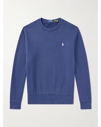 Polo Ralph Lauren - Logo-Embroidered Cotton-Jersey Sweatshirt - Lyst