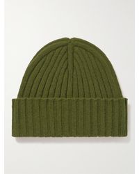 De Petrillo - Ribbed Merino Wool And Cashmere-blend Beanie - Lyst