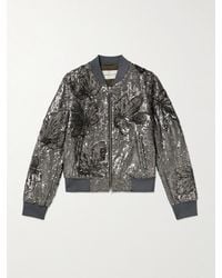 Dries Van Noten - Embellished Sequinned Cotton Bomber Jacket - Lyst