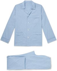 Anderson & Sheppard - Cotton And Cashmere-blend Pyjama Set - Lyst