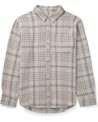 The Elder Statesman - Sable Checked Cashmere Overshirt - Lyst