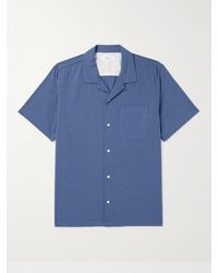MR P. - Camp-Collar Striped Organic Cotton Shirt - Lyst