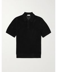 Dries Van Noten - Pointelle-knit Polo Shirt - Lyst