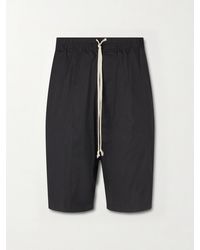Rick Owens - Rick's Pods Straight-leg Organic Cotton-blend Poplin Shorts - Lyst