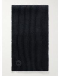 Canada Goose - Logo-Appliquéd Ribbed Wool And Cashmere-Blend Scarf - Lyst
