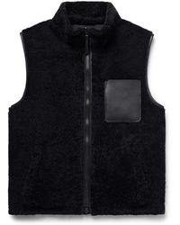 Yves Salomon - Reversible Leather-Trimmed Shearling And Shell Gilet - Lyst