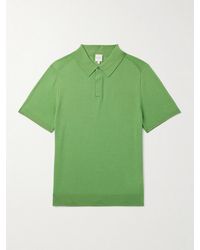Paul Smith - Slim-fit Logo-embroidered Wool Polo Shirt - Lyst