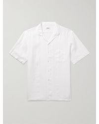 Hartford - Palm Convertible-collar Linen Shirt - Lyst