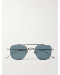 Thom Browne - Aviator-Style-Toned Sunglasses - Lyst