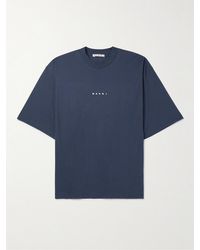 Marni - T-Shirt aus Baumwoll-Jersey mit Logoprint - Lyst