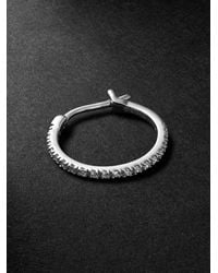 KOLOURS JEWELRY - Spectra Medium 14-karat Blackened Gold Diamond Single Hoop Earring - Lyst