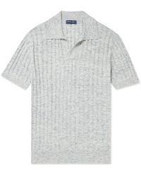 Frescobol Carioca - Rino Ribbed Cotton And Silk-blend Polo Shirt - Lyst