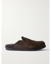 MR P. - David Shearling-Lined Suede Slippers - Lyst