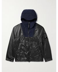 C.P. Company - Kapuzenjacke aus "CS II"-Shell mit Twill-Besatz und Logoapplikation - Lyst
