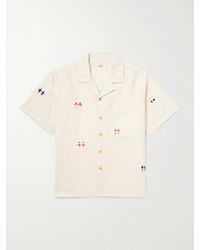 Folk - Anniversary Convertible-Collar Embroidered Linen And Cotton-Blend Shirt - Lyst