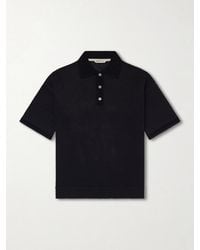 A Kind Of Guise - Open-Knit Organic Cotton And Linen-Blend Polo Shirt - Lyst