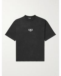 Balenciaga - Bb Paris Logo-embroidered Organic Cotton-jersey T-shirt - Lyst