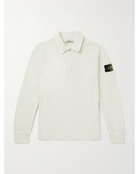 Stone Island - Oberteil aus Baumwoll-Jersey mit Polokragen und Logodetail - Lyst
