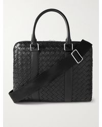 Bottega Veneta - Slim Intrecciato Leather Briefcase - Lyst