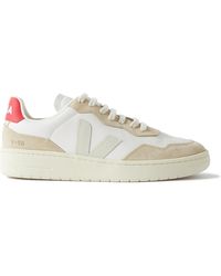 Veja - The Aegean Project V-90 Suede And Leather Sneakers - Lyst