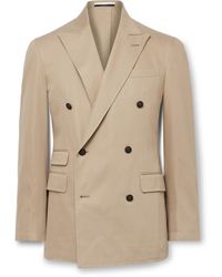 dunhill - Cavendish Double-Breasted Cotton And Cashmere-Blend Twill Suit Jacket - Lyst