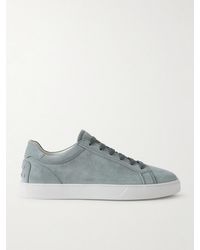 Tod's - Allacciata Cassetta Rubber-Trimmed Suede Sneakers - Lyst