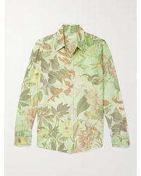 Dries Van Noten - Slim-Fit Floral-Print Silk-Georgette Shirt - Lyst