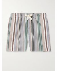 Orlebar Brown - Alex Straight-leg Striped Cotton-canvas Drawstring Shorts - Lyst