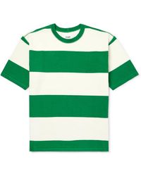 Drake's - Striped Cotton-jersey T-shirt - Lyst