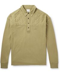 Isabel Marant - Kian Logo-Embroidered Quilted Poplin-Panelled Cotton-Jersey Polo Shirt - Lyst