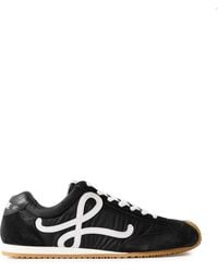 Loewe - Ballet Runner 2.0 Logo-Appliquéd Shell, Suede And Leather Sneakers - Lyst