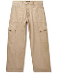 CHERRY LA - Wide-leg Cotton-twill Cargo Trousers - Lyst