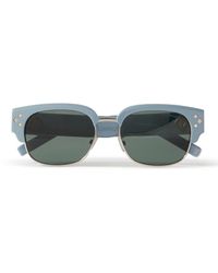 Dior - Cd Diamond C1u D-frame Acetate And Silver-tone Sunglasses - Lyst