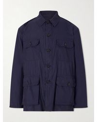 Kaptain Sunshine - Safari Cotton And Silk-blend Overshirt - Lyst