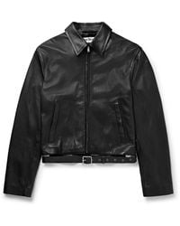Acne Studios - Lascari Slim-Fit Belted Leather Jacket - Lyst