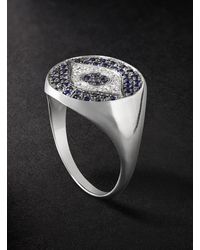 Ileana Makri - Little Dawn Chevalier 18-Karat, Sapphire And Diamond Ring - Lyst