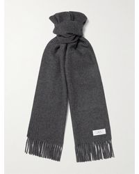 MR P. - Logo-appliquéd Fringed Cashmere Scarf - Lyst