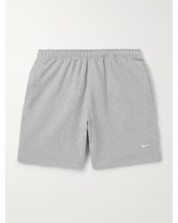 Nike - Shorts a gamba dritta in jersey di misto cotone con logo ricamato Solo Swoosh - Lyst