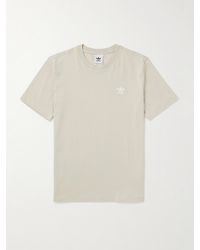 adidas Originals - Essentials Logo-embroidered Cotton-jersey T-shirt - Lyst