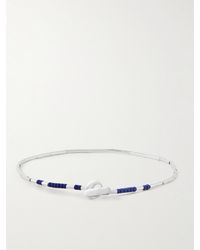 Miansai - Lani Silver Lapis Lazuli Beaded Bracelet - Lyst