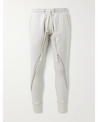Greg Lauren - Slim-Fit Panelled Cotton-Jersey Sweatpants - Lyst