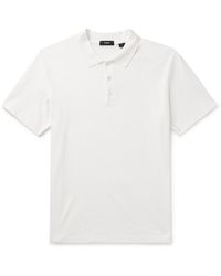 Theory - Bron Slub Cotton-jersey Polo Shirt - Lyst