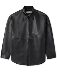 Acne Studios - Laraw Oversized Leather Shirt Jacket - Lyst