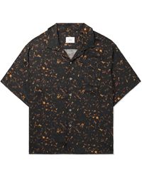 Rhude - Camp-collar Logo-embroidered Printed Twill Shirt - Lyst